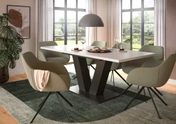 Esstisch Motion Emob - Ausziehbar 150-190x76x90 cm - Weiß/Grau
