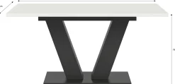 Esstisch Motion Emob - Ausziehbar 150-190x76x90 cm - Weiß/Grau