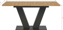 Esstisch Motion Emob – verstellbar 150-190x76x90 cm – Artisan/Grau