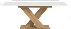 Esstisch Motion Emob – weiß/Artisan – 150-190x76x90 cm