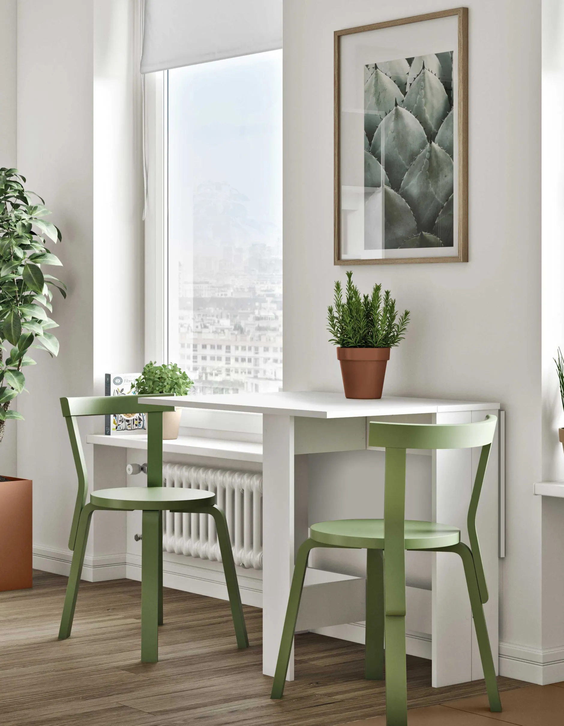 Esstisch Papillon 103 cm - weiß