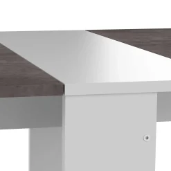 Esstisch Papillon 103 cm - weiß/Beton
