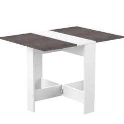 Esstisch Papillon 103 cm - weiß/Beton