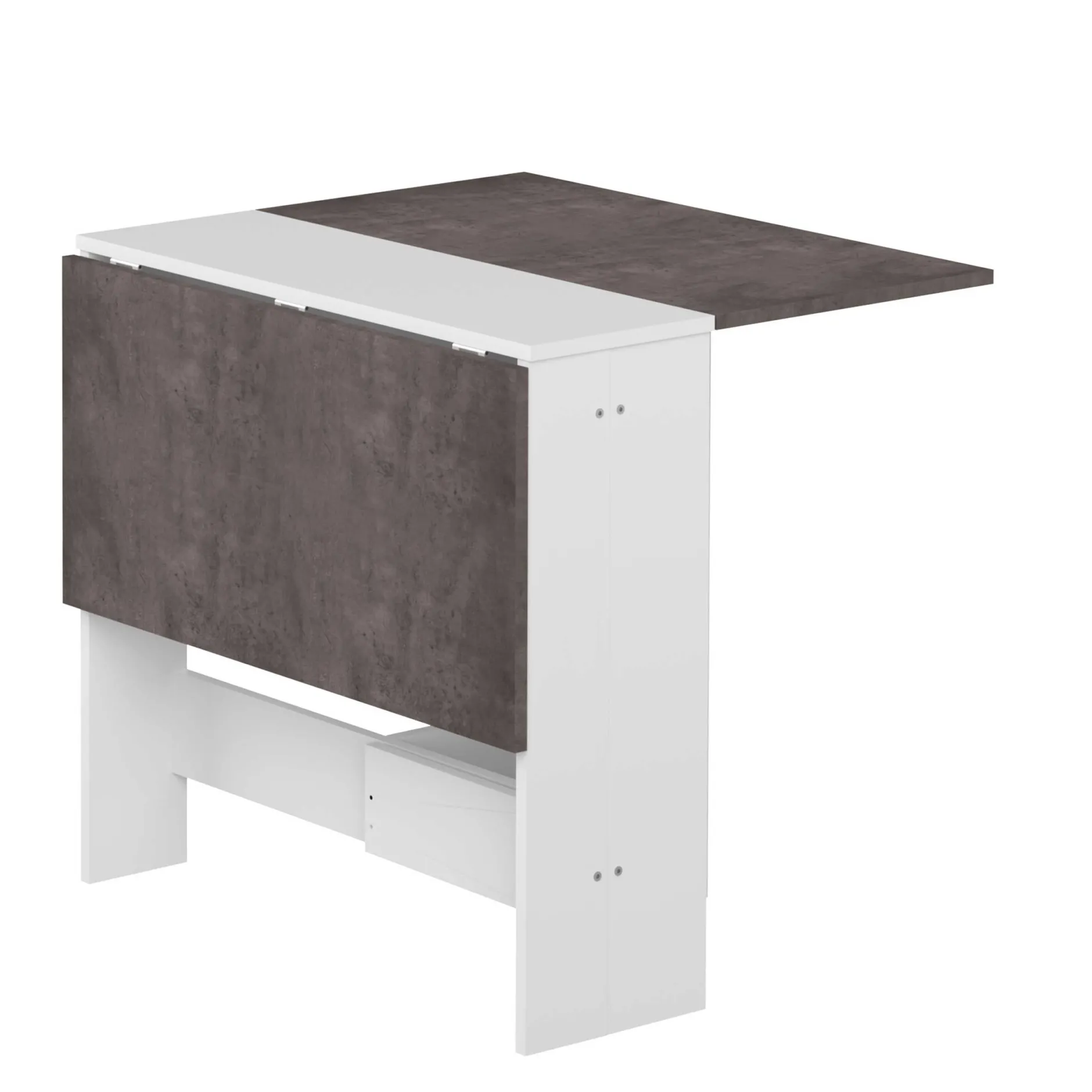 Esstisch Papillon 103 cm - weiß/Beton