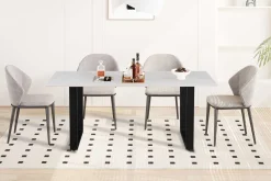 Esstisch Poseidon - 180x90x75cm - gesinterter Stein - Marmor