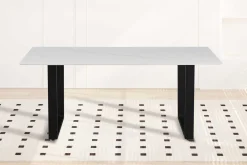 Esstisch Poseidon - 180x90x75cm - gesinterter Stein - Marmor