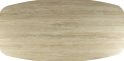 Esstisch Romano Oval 180cm aus keramischem Travertin