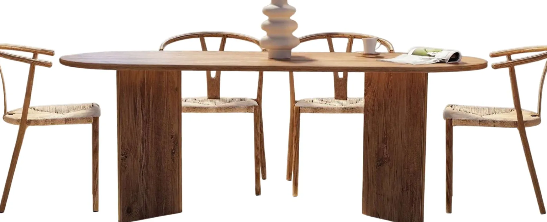 Esstisch Sabella - 100% MELAMINE - Atlantik-Kiefer - 75 x 90 x 200 cm