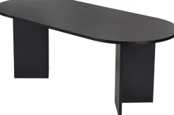 Esstisch Sabella - 100% MELAMINE - Holzschwarz - 75 x 90 x 200 cm