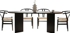 Esstisch Sabella - 100% MELAMINE - Holzschwarz - 75 x 90 x 200 cm
