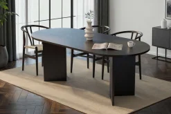 Esstisch Sabella - 100% MELAMINE - Holzschwarz - 75 x 90 x 200 cm