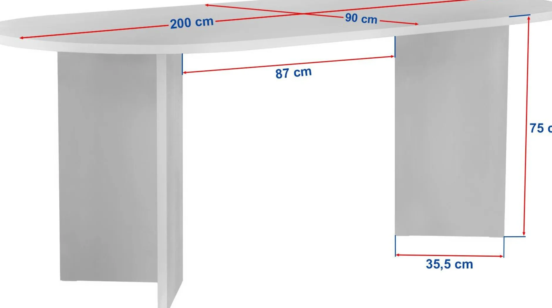 Esstisch Sabella - 100% MELAMINE - Holzschwarz - 75 x 90 x 200 cm