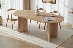 Esstisch Sabella - 100% MELAMINE - Saphireiche - 75 x 90 x 200 cm