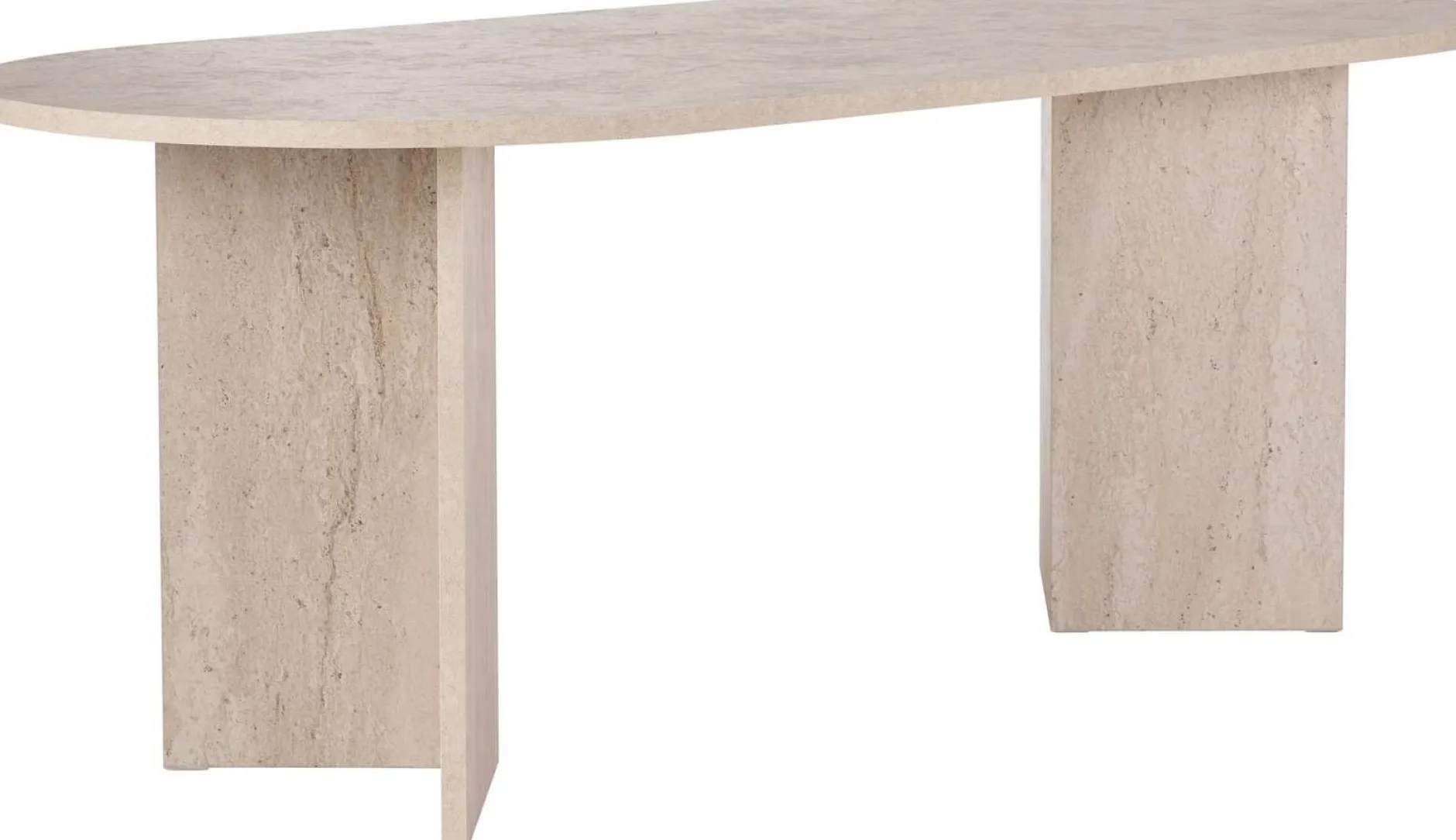Esstisch Sabella - 100% MELAMINE - Travertin - 75 x 90 x 200 cm