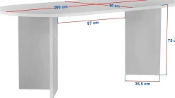 Esstisch Sabella - 100% MELAMINE - Walnuss - 75 x 90 x 200 cm