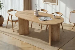 Esstisch Sablin - 100% MELAMINE - Saphireiche - 75 x 90 x 180 cm
