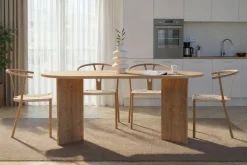 Esstisch Sablin - 100% MELAMINE - Saphireiche - 75 x 90 x 180 cm