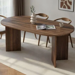 Esstisch Sablin - 100% MELAMINE - Walnuss - 75 x 90 x 180 cm