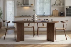 Esstisch Sablin - 100% MELAMINE - Walnuss - 75 x 90 x 180 cm