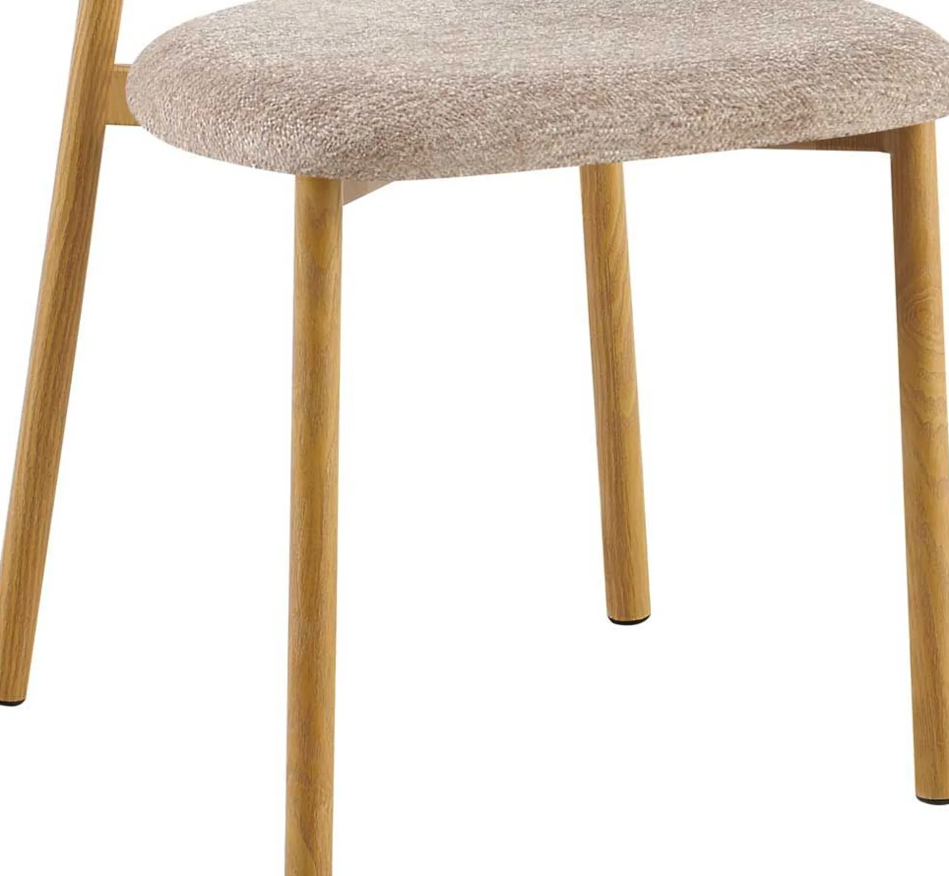 Esstischstuhl Coco - 53x52x78cm - Metall/sandfarbener Stoff
