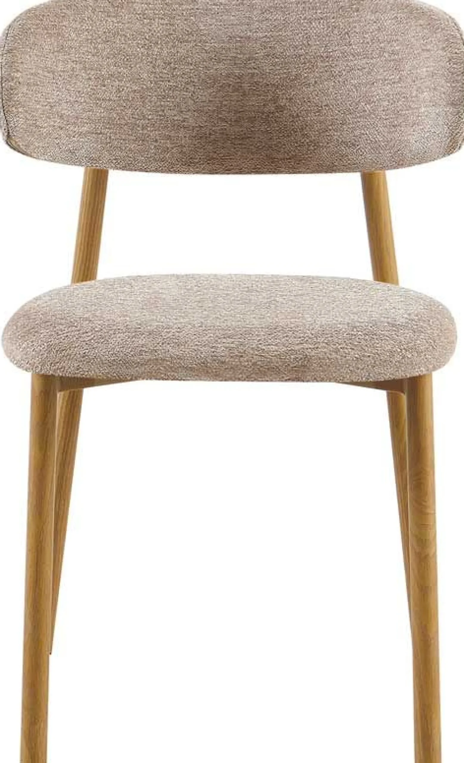 Esstischstuhl Coco - 53x52x78cm - Metall/sandfarbener Stoff