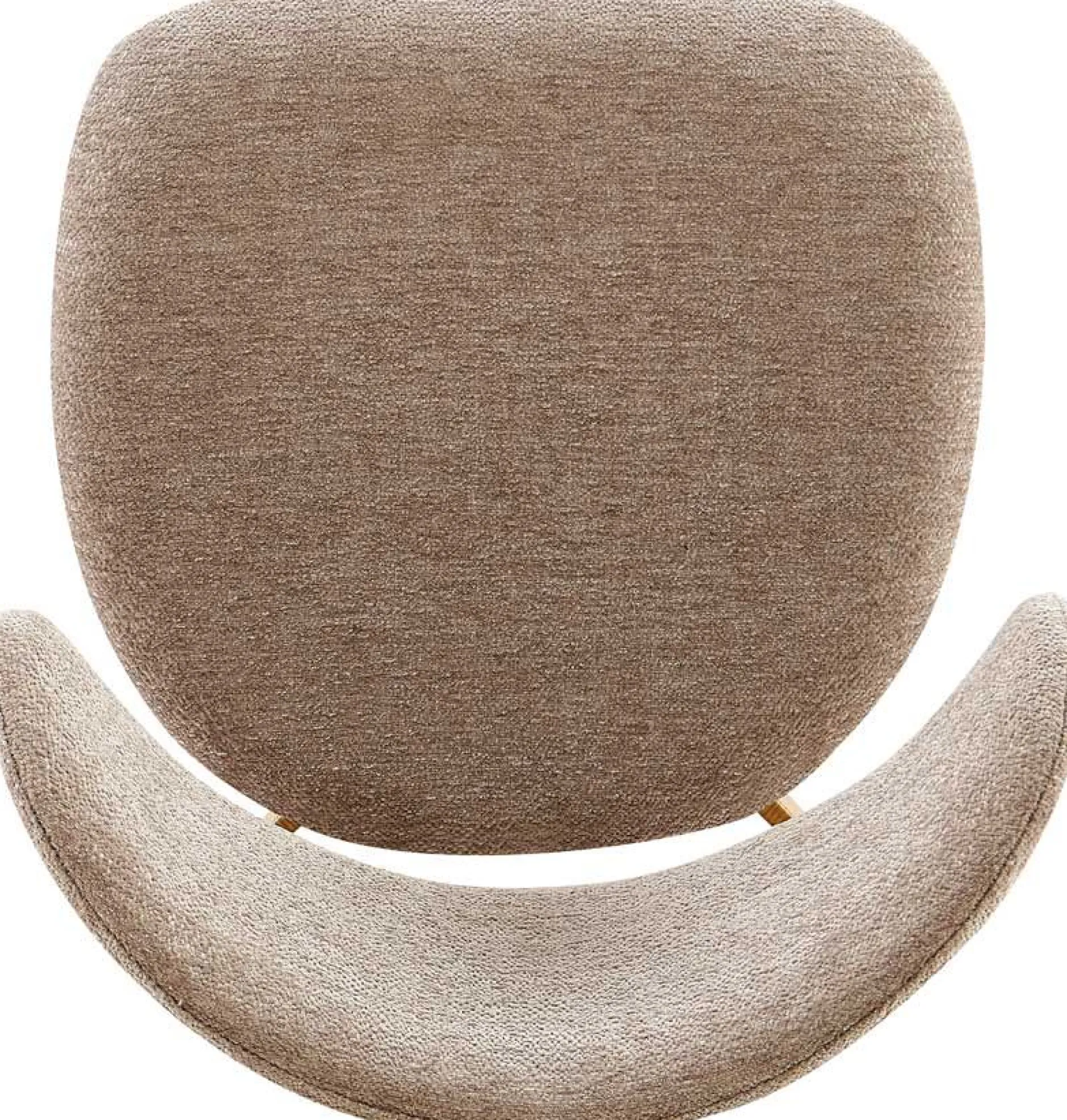 Esstischstuhl Coco - 53x52x78cm - Metall/sandfarbener Stoff