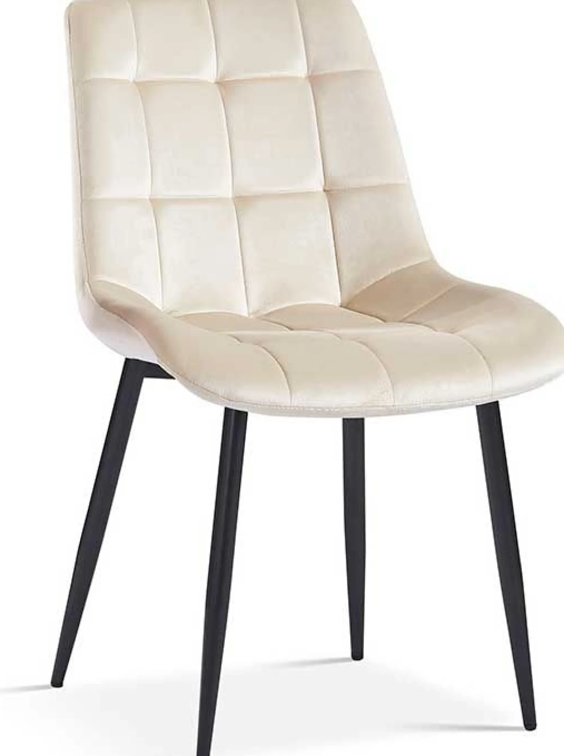 Esstischstuhl Tanja beige Samt