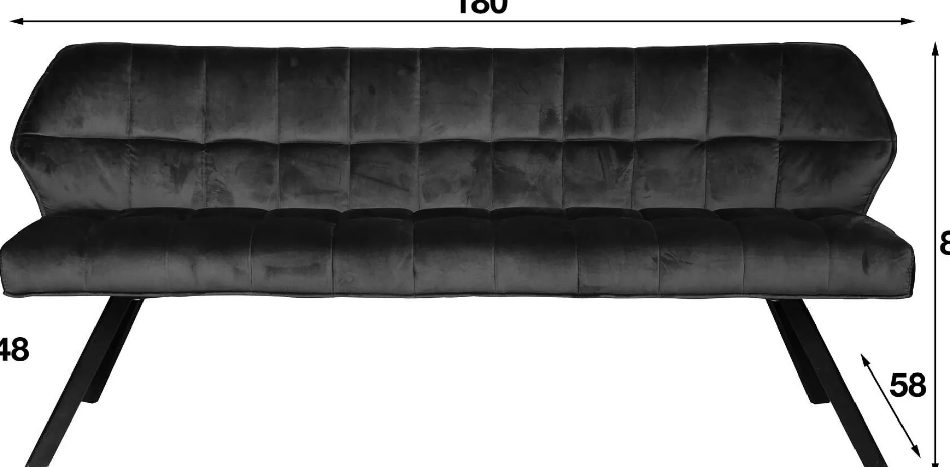 Esszimmerbank Aster - 180x58x81cm - taupe