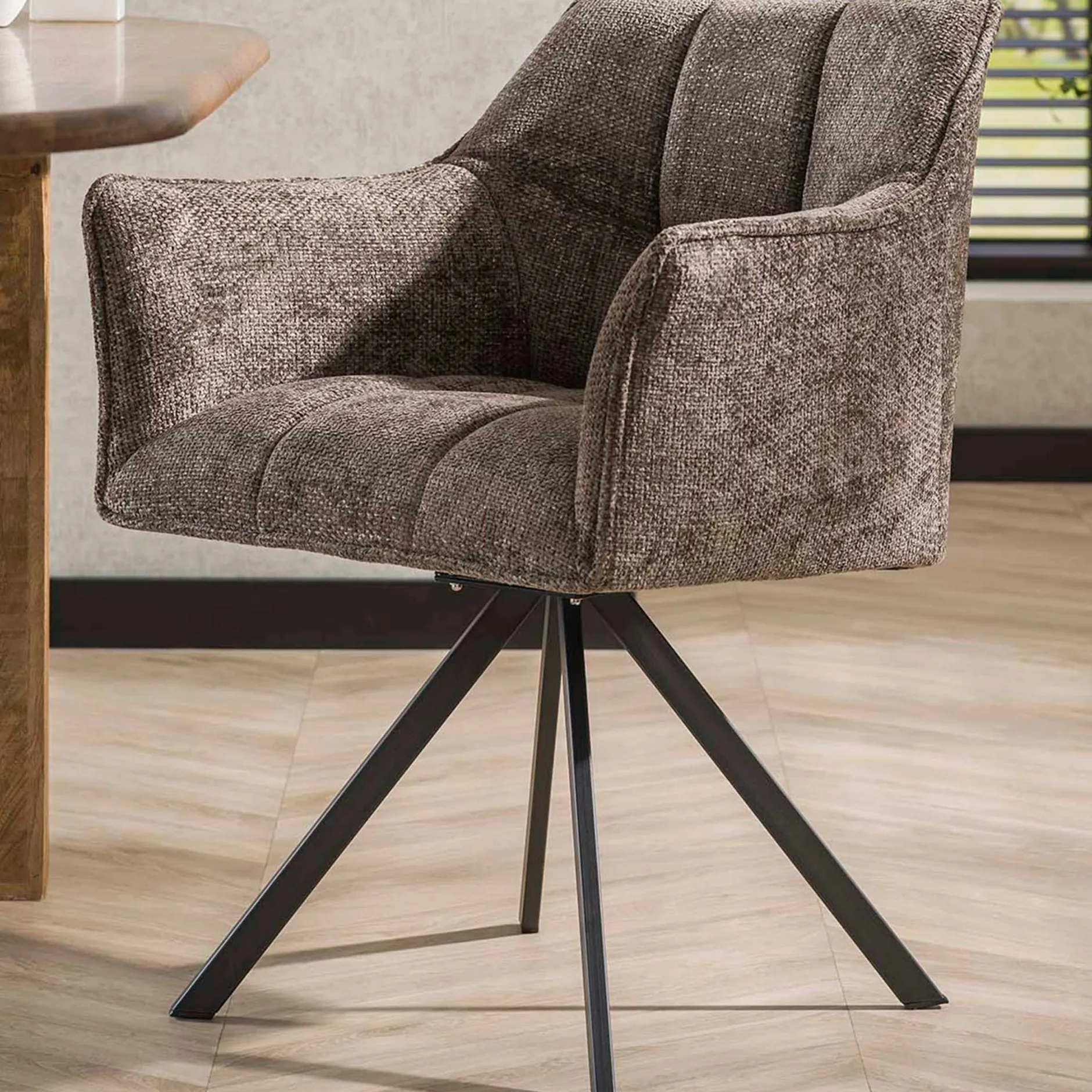 Esszimmer-Drehstuhl Aster - 63x60x81cm - taupe