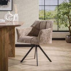 Esszimmer-Drehstuhl Aster - 63x60x81cm - champagner