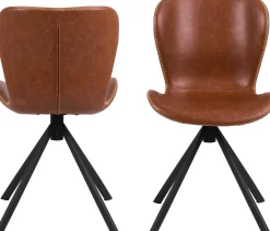 Esszimmer-Drehstuhl Tilda Kunstleder - braun/schwarz