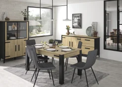 Esszimmergarnitur Kork | Esstisch, Vitrine, Anrichte | Gold Oak Design