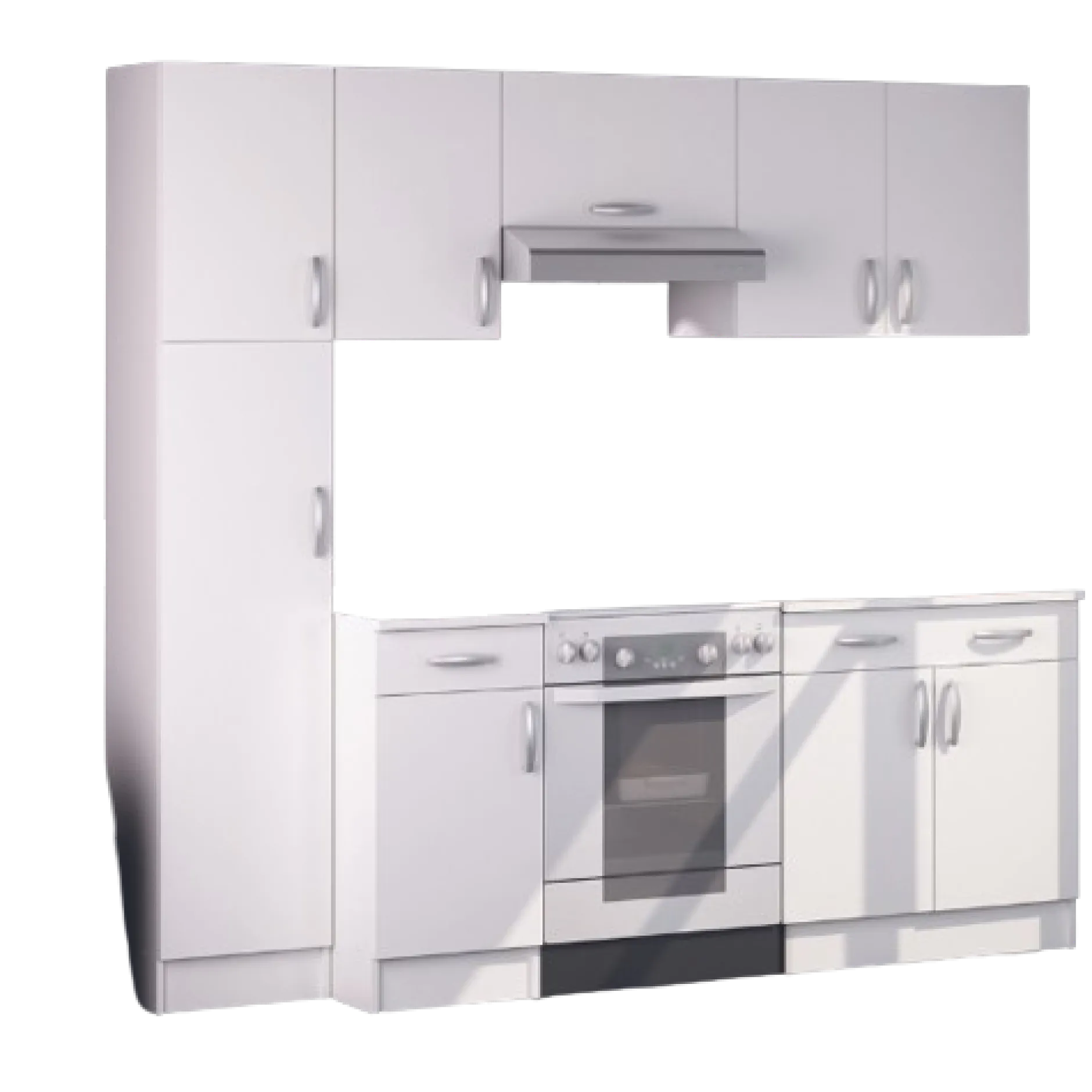 Esszimmergarnitur Nova - Hängeschrank, Seitenschrank, Küchenschrank, Wandschrank & Säulenschrank - Weiß/MDF
