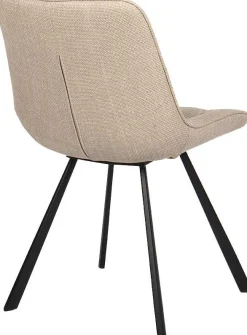 Esszimmerstuhl Ariba mit Metallbeinen - beige