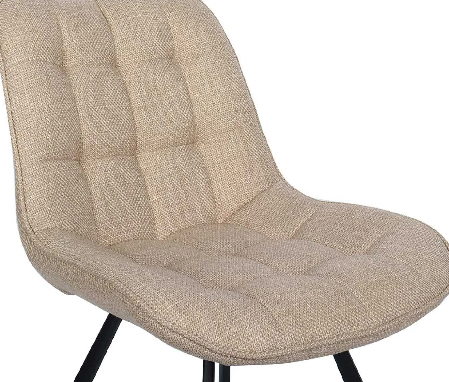 Esszimmerstuhl Ariba mit Metallbeinen - beige