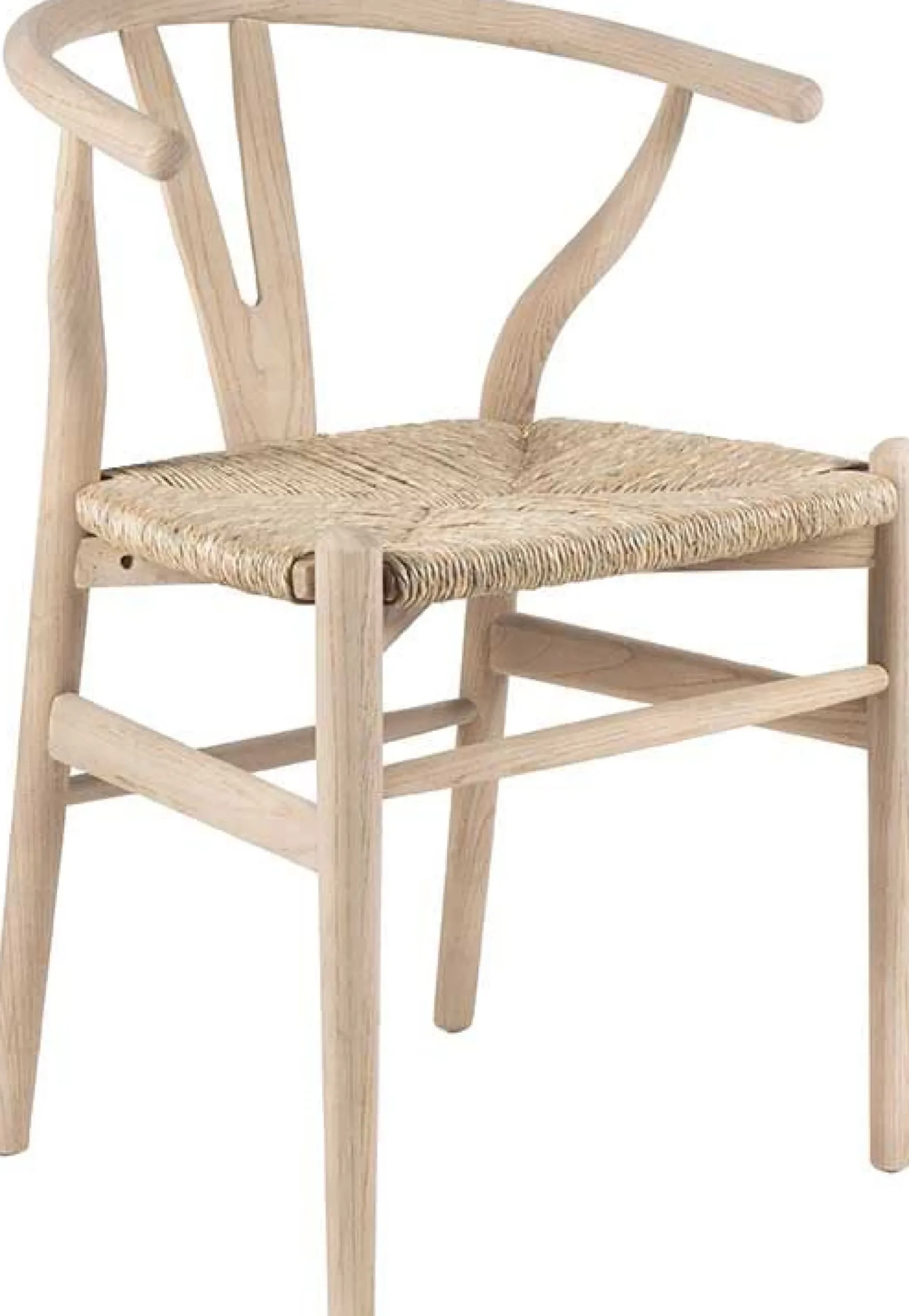 Esszimmerstuhl Bart - 55x52.5x77.5cm - Ulme massiv/Seegras
