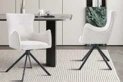 Esszimmerstuhl Billy - 58x60x88cm - drehbar - ecru