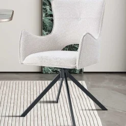 Esszimmerstuhl Billy - 58x60x88cm - drehbar - ecru