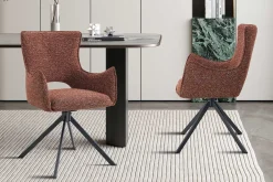 Esszimmerstuhl Billy - 58x60x88cm - drehbar - rot