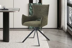 Esszimmerstuhl Billy - 58x60x88cm - drehbar - grün
