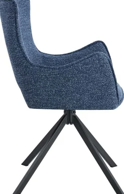 Esszimmerstuhl Billy - 58x60x88cm - drehbar - blau