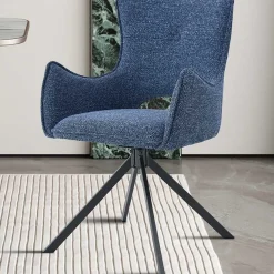 Esszimmerstuhl Billy - 58x60x88cm - drehbar - blau