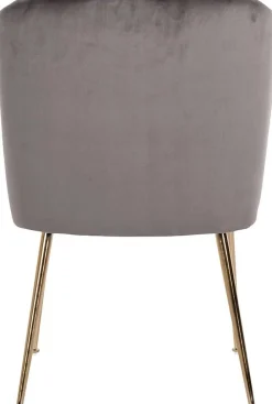 Esszimmerstuhl Cannon velvet - grau/gold