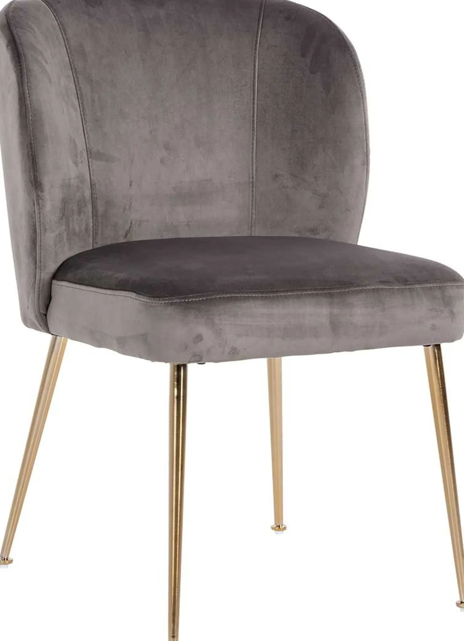 Esszimmerstuhl Cannon velvet - grau/gold