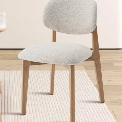 Esszimmerstuhl Carmen - 48x59x83,5cm - Eiche massiv/beige Stoff