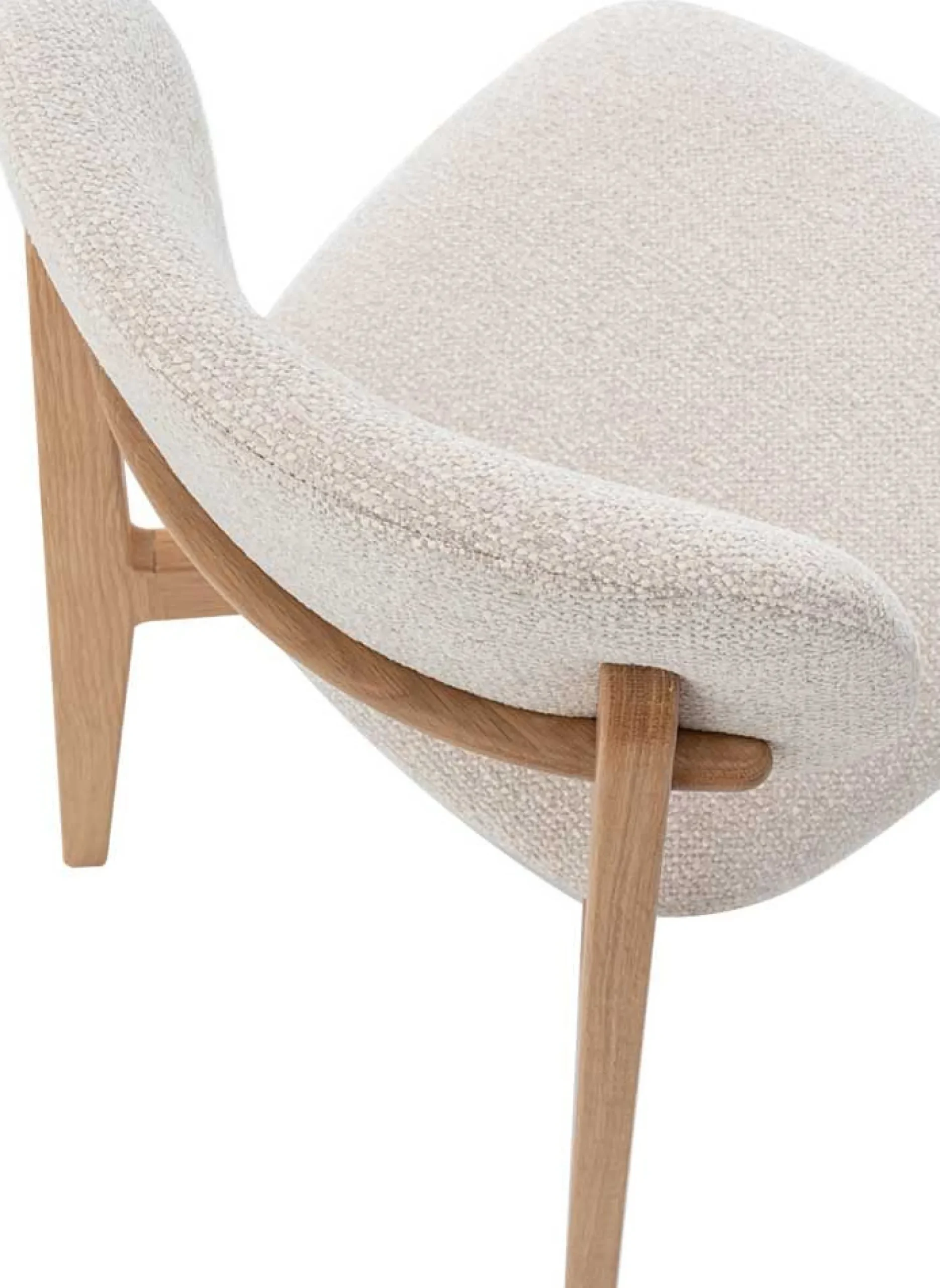 Esszimmerstuhl Carmen - 48x59x83,5cm - Eiche massiv/beige Stoff