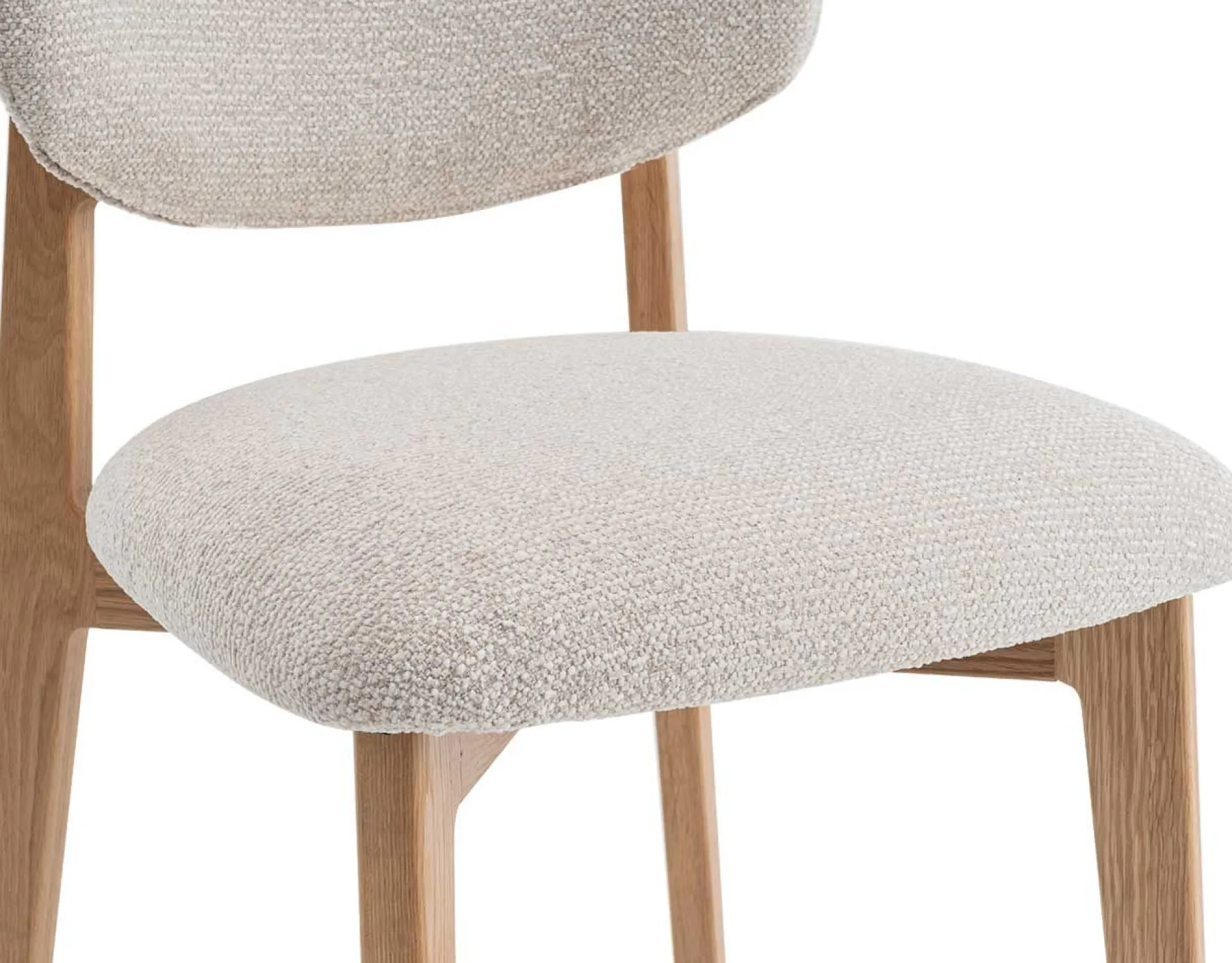 Esszimmerstuhl Carmen - 48x59x83,5cm - Eiche massiv/beige Stoff