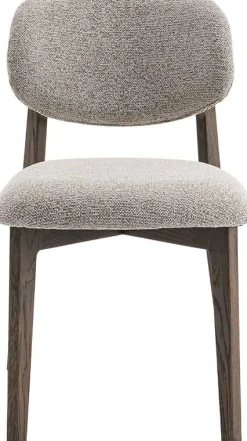 Esszimmerstuhl Carmen - 48x59x83,5cm - Räuchereiche/beiger Stoff