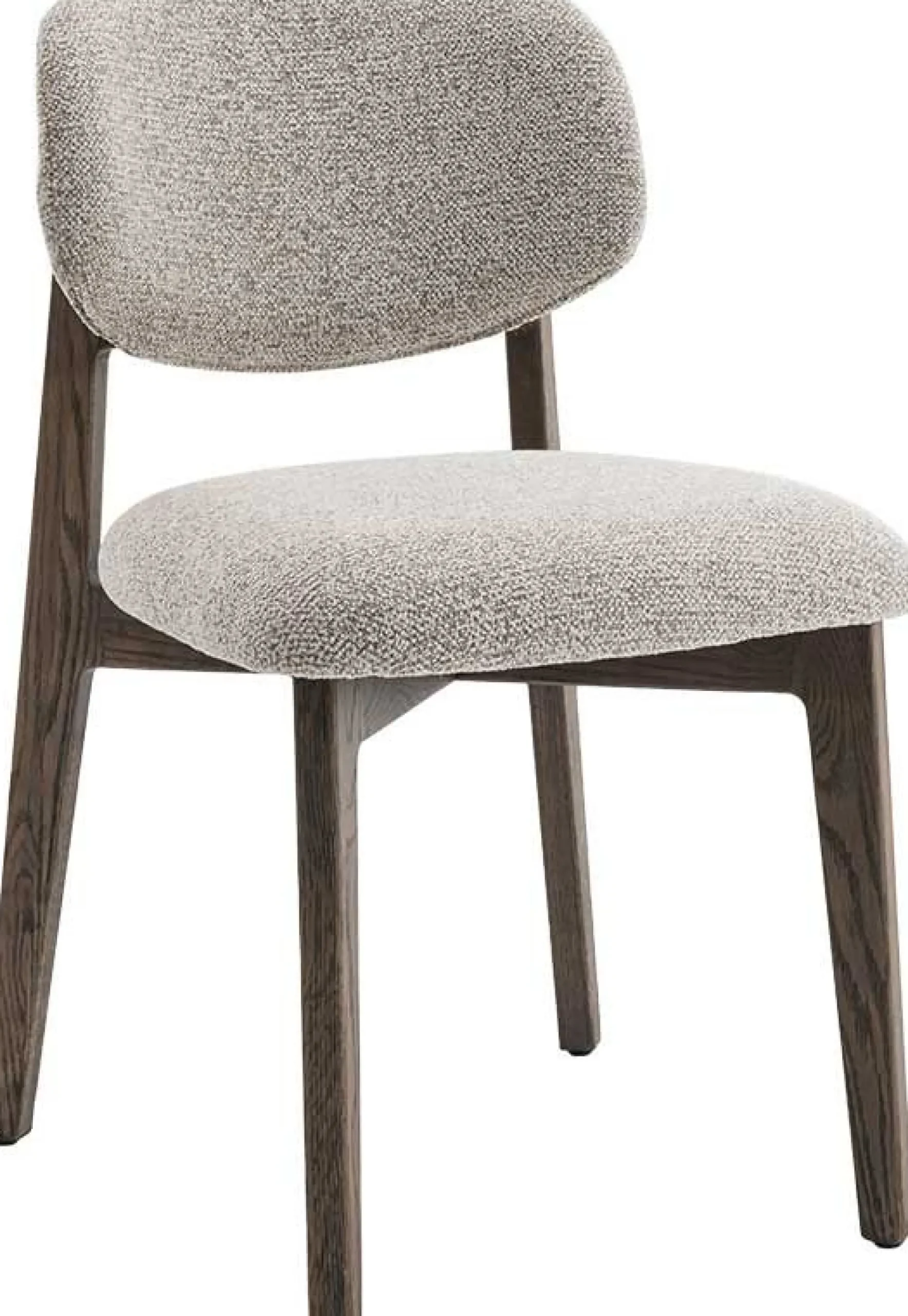 Esszimmerstuhl Carmen - 48x59x83,5cm - Räuchereiche/beiger Stoff
