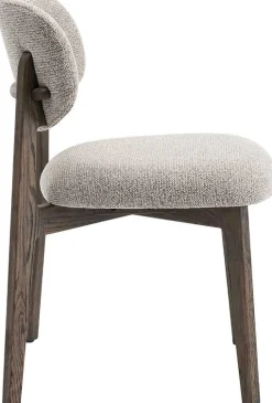 Esszimmerstuhl Carmen - 48x59x83,5cm - Räuchereiche/beiger Stoff